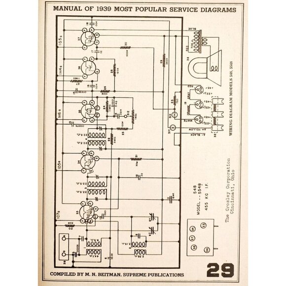 1939 Radio Diagrams Most Often Needed PB Manual Servicing Information VTG DWR5 - Picture 4 of 7